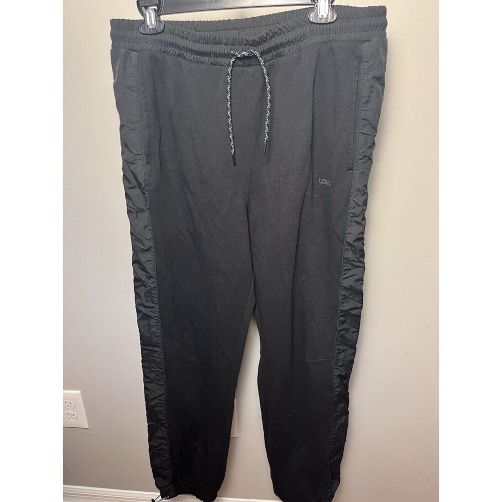 LCKR Men's Fleece Jogger Black Size Large L New Without Tags Drawstring Pocket
